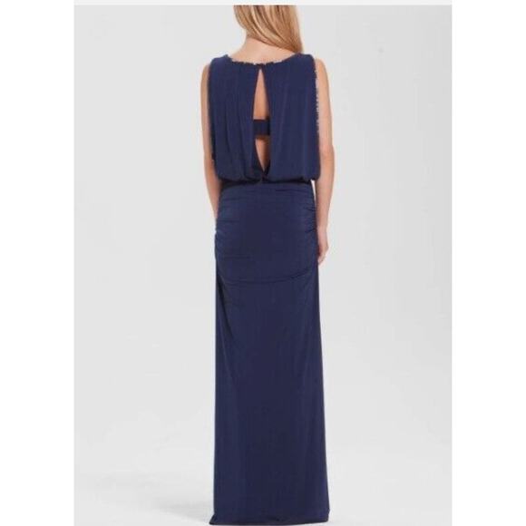 Laundry  by Shelli Segal Evening Formal Gown in Navy Blue - Picture 2 of 8